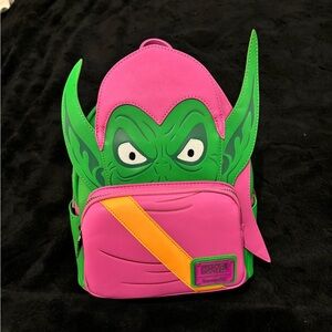 Loungefly Marvel Green & Pink Green Goblin Mini Backpack with Yellow Accent
